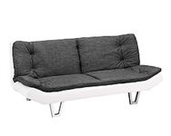 Home Detail 3 Seater Fabric Sofabed Available in 2 Duo-Contrast Colour Options (Charcoal/White, Fabric/Faux Leather)