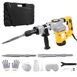 Voilamrt 1300W Electric Demolition Jack Hammer,4200BPM Concrete Drill Breaker Kit Jackhammer