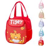 BILIPOPX Cute Lunch Bag Kawaii Aesthetic Lunch Bag for Women Insulated Lunch Box Bag (Red Tiger)