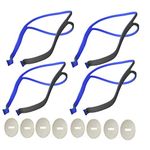 4 Replacement p10 Headgears Straps Compatible with Resmed Airfit P10 Nasal Pillow p10 Straps P10 Mask Strap with 8 Clips (Blue)