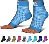 SB SOX Compression Foot Sleeves for Men & Women - BEST Plantar Fasciitis Socks for Plantar Fasciitis Pain Relief, Heel Pain, and Treatment for Everyday Use with Arch Support (Blue, Large)