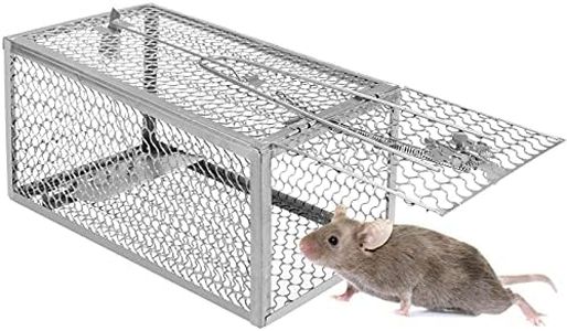 skycabin Mouse Cage Trap Humane Rat Trap, Live Catch No Kill Mousetrap,Metal Mice Catcher for Capturing Rodent Safe Pets and Kids Indoor and Outdoor Use (11in x 5.9in x 4.5in)
