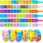 5 Pc's 3D Push pop it Bracelet Decompression Sensory Bubble Popping Wristband Randomly choosen Pack of 5 Pieces