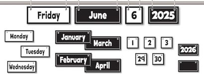 Teacher Created Resources Black and White Flip Calendar