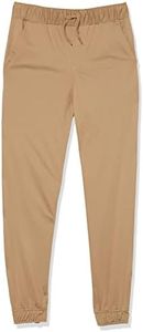 nautica Boys School Uniform Jogger Track Pants, Burnished Khaki/Warp Knit, 10 12 US