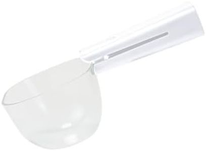 FENENIK Food Scoop, Pet Cat Dog Food Cup Capacity Cat Food Scooper With Sealing Clip, Ice, Coffee Bean, Flour Scoop White