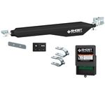 Ghost Controls D Series Single Smart Ready Automatic Gate Kit with Tube Gate Brackets- DS1U for Swing Gates Up to 1000 lbs. or 20 Feet (ft.) in Length