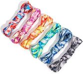 Zodaca 6 Pairs Tie-Dye Flat Shoe Laces for Kids Sneakers, Boots, Roller Skates, Dance Shoes (6 Colors, 47 In)