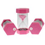 Tink n Stink Large Sand Timer 2 Minute Pink Hourglass with Robust End Caps Quiet Time Management Classroom Games Home Office