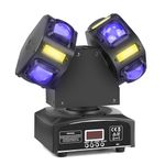 Moving Head 120W LED Stage Light, RGBW Beam Strobe Disco Party Light with DMX512, DJ Bar Club Christmas Lighting for Parties and Events