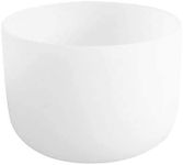 ENERGYSOUND 432 Hz Perfect Pitch G Throat Chakra Frosted Quartz Crystal Singing Bowl 8 inch (20 cm) mallet & O-ring included