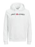 JACK & JONES Men's Jjecorp Logo Sweat Hood Noos 12137054 Hoodie, White, XXL