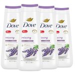 Dove Relaxing Body Wash for renewed, healthy-looking skin Lavender Oil & Chamomile gentle body cleanser nourishes skin 591 ml Pack of 4
