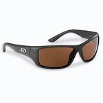 Flying Fisherman Triton Polarized Sunglasses, Matte Black Frame, Vermillion Lenses