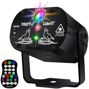 KisMee Disco Stage Lights DJ Lights for Parties Sound Activated for Xmas Bar Halloween Decorations Karaoke Pub KTV Dance Gift Birthday Wedding (USB Power)