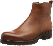 ECCO Women's MODTRAY Hydromax Water-Resistant Ankle Boot, Cognac, 9-9.5