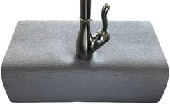 Comfy Kitchen Creations Splash Guard And Drip Catcher for kitchen faucets with a single sink (17”x 23”) - Gray