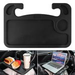 JUSTTOP Car Steering Wheel Desk, Travel Car Accessories, Car Stand Trays for Eating, Multipurpose Car Steering Wheel Desk Tray Table(Black)