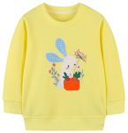 Girls Sweatshirt for Kids Bunny Cotton Top Casual Jumper Girl T Shirt Toddler Clothes Long Sleeve Pullover Age 11-12 Years