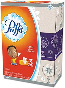 Puffs Simple Softness Non-Lotion Facial Tissue, 3 Family Size Boxes, 180 Tissues Per Box