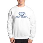 CafePress Authentic Great Grandpa Sweatshirt Classic Crew Neck Sweatshirt White