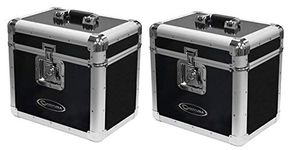 Odyssey KROM Transport Case for 70, 12 Inch Vinyl Records, Black (2 Pack)