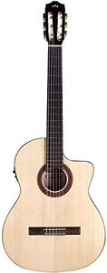 Cordoba C5-CET Limited Spalted Maple Thin Body Cutaway Classical Acoustic-Electric Nylon String Guitar, Iberia Series