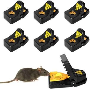 6 Stück Profi Mausefalle Schlagfalle – Verbesserte Faux Käse Pedal Mäusefalle Hochempfindliche Sägezahn Mäusefallen Wiederverwendbare Mouse Trap in Drinne und Garten aus Kunststoff Schwarz und Gelb