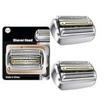 Series 9 92S Replacement Head Electric Shaver blade Compatible with Braun Series 9 Shavers 290cc, 9291cc, 9370cc, 9293s, 9385cc, 9390cc, 9330s, 9296cc Shaver(2 pack Silver)