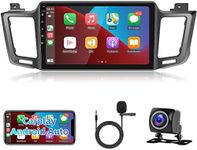 Android Car Stereo for Toyota RAV4 2013-2019 with Wireless Apple Carplay, Rimoody 10.1 Inch Touch Screen Car Radio with GPS Navigation Bluetooth FM HiFi WiFi Mirror Link Android Auto AHD Backup Camera