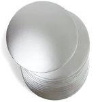 qiqee 8 Inch Silver Cake Boards Round 40-Packs Circles Rounds Base Food-Grade Cardboard Cake Plate(Thinner But Stronger)