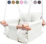 CaTeam - Canvas Baby Swing, Wooden 