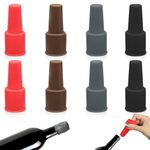 8Pcs Silicone Wine Stopper, Reusable Sparkling Wine Bottle Stopper, Silicone Wine Bottle Stopper Wine Seal Stopper, Wine Bottle Cover Caps to Keep Wine Fresh, Beer Champagne Stopper Home Use(4 Colors)