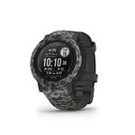 Garmin Instinct 2, Rugged GPS Smartwatch, Built-in Sports Apps and Health Monitoring, Ultratough Design Features, Graphite Camo