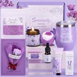 Birthday Gifts For Women, Lavender Pamper Gifts For Her, Ideas Gifts For Mum, Best Friend, Sister, Relaxation Spa Hampers Ladies Gifts Self Care Package For Her, Presents for Christmas, Anniversary