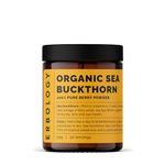 100% Organic Sea Buckthorn Powder 35g - Seeds Removed, More Concentrated - Rich in Omega-7 and Beta-carotene - Straight from Farm - Raw, Vegan and Gluten-Free - Non-GMO - Recyclable Glass Jar