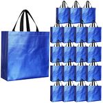 Tosnail 20 Packs Large Reusable Gift Bags with Handles, Royal Blue Party Favor Bags, Shopping Tote Bag, Goodie Bags Present Bag for Weddings, Birthdays, Party, Event - Royal Blue