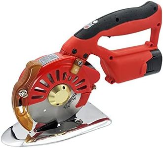 Hercules RK-BAT-100 5-Speed Cordless Electric Rotary Cutter for Cloth, Leather, Natural and Synthetic Fabrics – 4 Inch Single & Multi-Layer Round Knife Cutting Machine