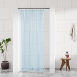 Barossa Design Clear Blue Stall Shower Curtain Liner with 3 Magnets - 36" x 72" Waterproof PEVA Plastic Narrow Shower Liner Lightweight for Small Bathroom, Metal Grommets - Clear Blue