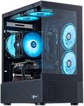 NINGMEI Gaming PC Desktop Computer,AMD Ryzen 5 5500 4.2 GHz,GeForce GTX 1660 Super 6GB,1TB NVMe SSD,16GB DDR4 3200MHz, Air Cooled Prebuilt,650W PSU,Windows 11 Home, Gamer PC, Black