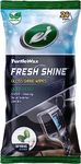 Turtle Wax Fresh Shine Gloss Wipes Spring Fresh for Car Interior Plastics - Multi-Purpose Car Interior Wipes Can Be Used On Hard Surfaces, Dashboards