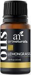 artnaturals 100% Pure Lemongrass Essential Oil - (.5 Fl Oz / 15ml) - Undiluted Therapeutic Grade - Soothe Cleanse and Purify