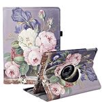 Rotating Case for iPad 9.7 inch 6th Gen, 5th Gen/iPad Air 2 / iPad Air - 360 Degree Rotating Stand Protective Cover with Auto Sleep Wake for iPad 9.7 2018 2017 / iPad Air 2 / iPad Air (Roses)