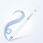 Amazon Basics Capacitive Stylus Pen for Android & iOS All Touchscreen Devices | Fine Point Disc Tip|Lightweight Metal Body with Magnetic Cover - White
