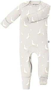 GUNAMUNA Unisex Baby, Toddler Ultra-Soft Convertible Pajama, Footie Romper Sleeper with Diaper Zipper for Easy Changing, Goose, 18-24 Months