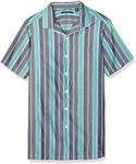 Perry Ellis Men's Big and Tall Wide Stripe Shirt, Kombu Green, XL