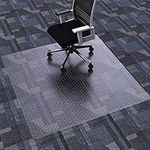 Futurwit Office Chair Mat for Carpet, 48" x 48" Clear Office Home Floor Protector Mat, Transparent Mats for Office, Home and Gaming Floors (Square)