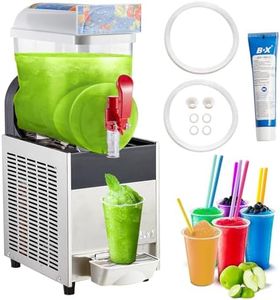 Commercial Slushy Machine 15L, Garvee 3.96 Gallon Margarita Machine, 400W Frozen Drink Machine, Food-Grade PC Tanks & Stainless Steel, for Restaurants Bars Pool Parties
