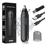 Nose Hair Trimmer for Men Women, Painless Nose Trimmer, Professional USB Rechargeable Ear & Facial Hair Trimmer, IPX7 Waterproof Dual Edge Blades, Easy Cleansing