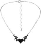 RFTWXHPN Halloween Bat Wings Necklace Gothic Devil Costumes for Women Men Vampire Bat Wing Necklace Goth Devil Evil Heart Necklace Halloween Costume Necklaces Cosplay Accessories